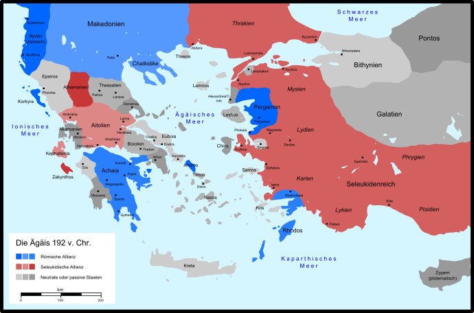 前192年，第二次马其顿战争结束后四年的希腊形势
