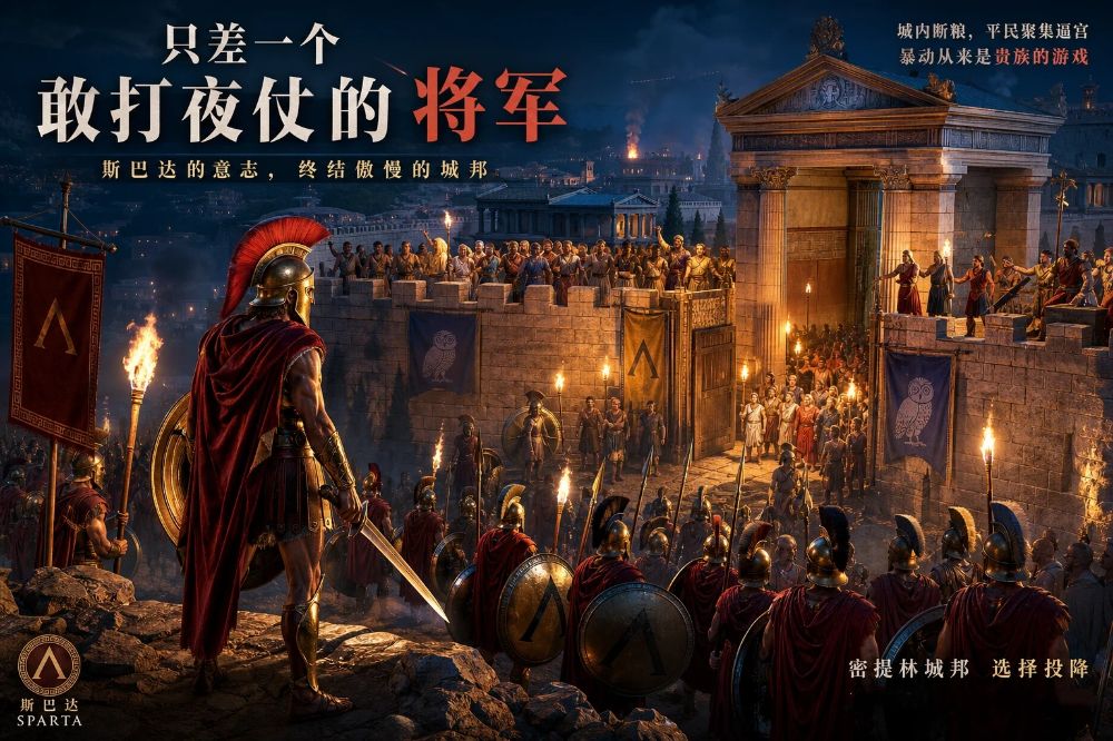 密提林投降：斯巴达离翻盘只差一个敢打夜仗的将军