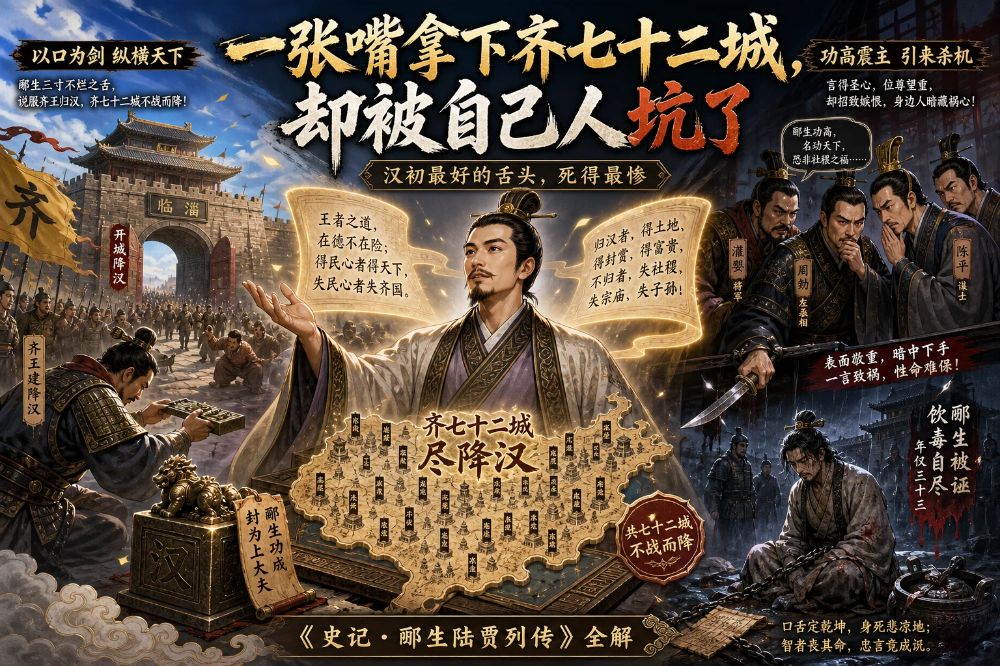韩信为了让郦食其闭嘴，顺手改写楚汉结局：争功的代价有多大